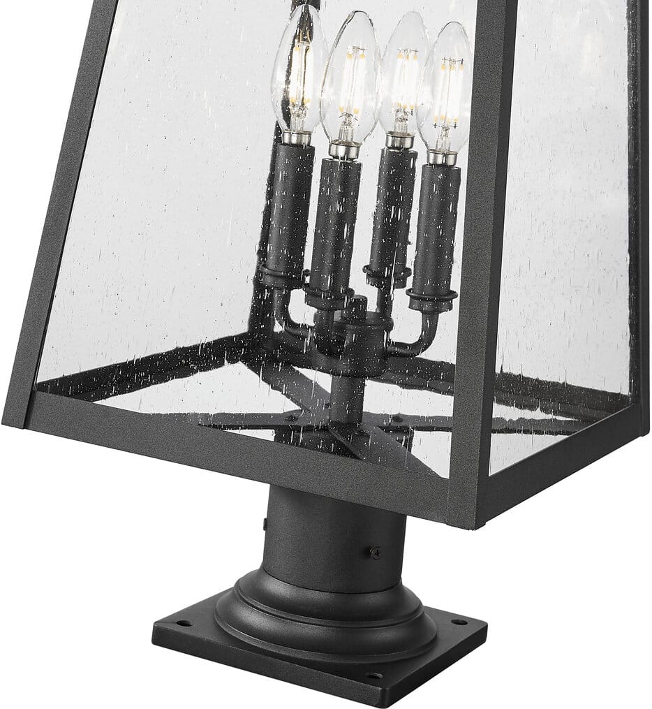 Z-Lite - 5015PHBR-533PM-BK - Rainer 26.25" Outdoor Pier Mount