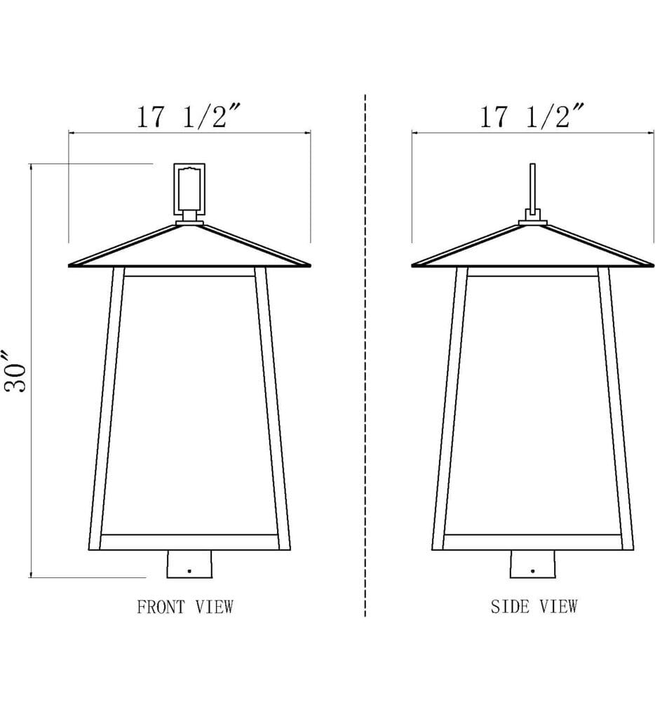Z-Lite - 5015PHXXLS-BK - Rainer 30" Outdoor Post Light