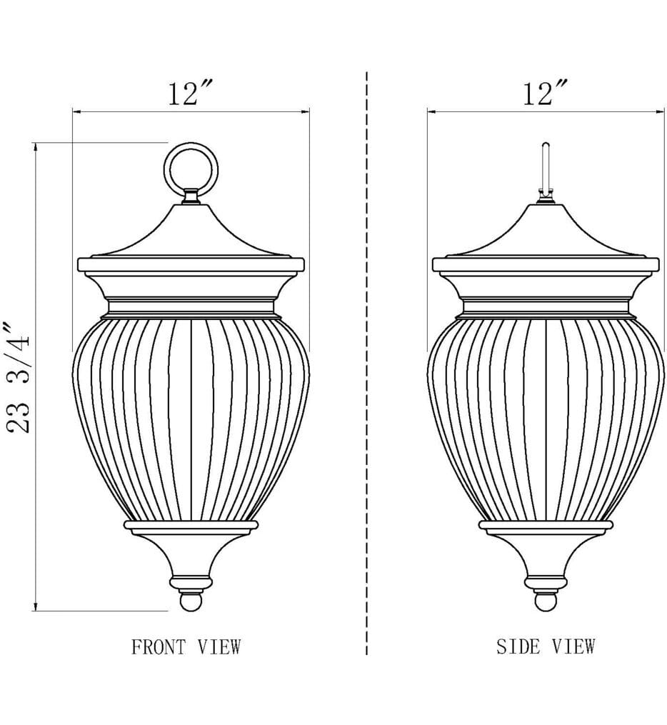 Z-Lite - 5016CHB-BK - Davina 12" Outdoor Pendant