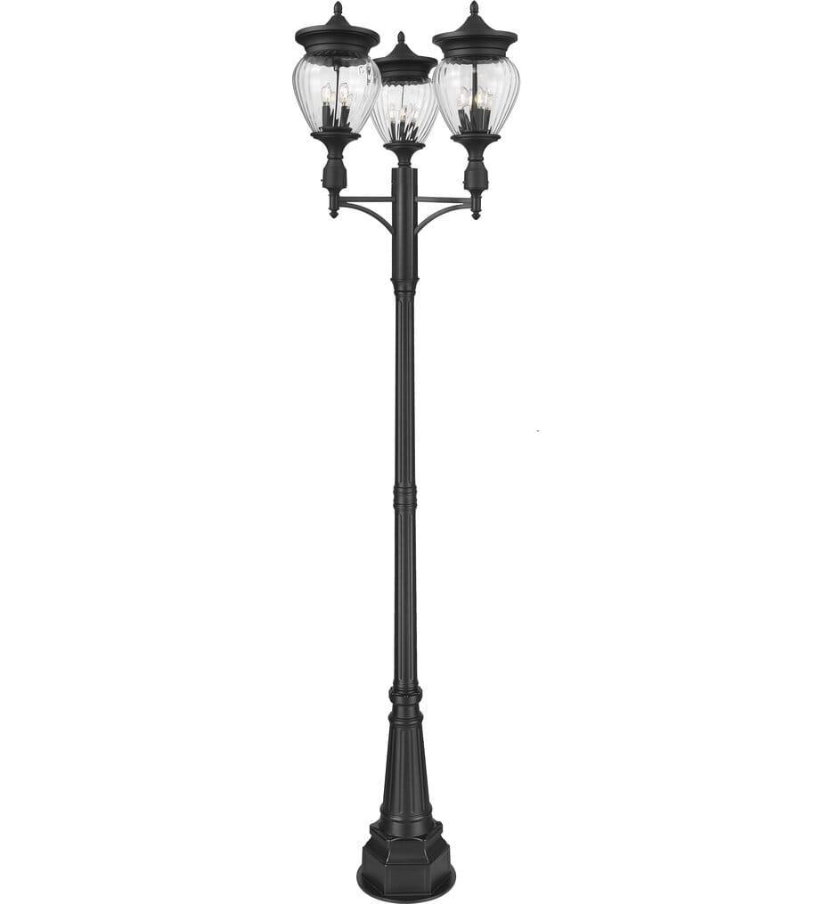 Z-Lite - 5016PHBR-3-564P-BK - Davina 120.25" Outdoor Post Light