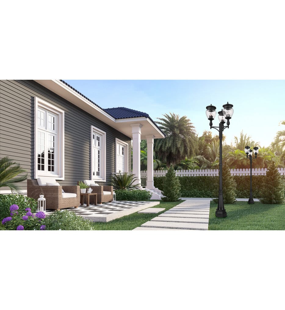 Z-Lite - 5016PHBR-3-564P-BK - Davina 120.25" Outdoor Post Light