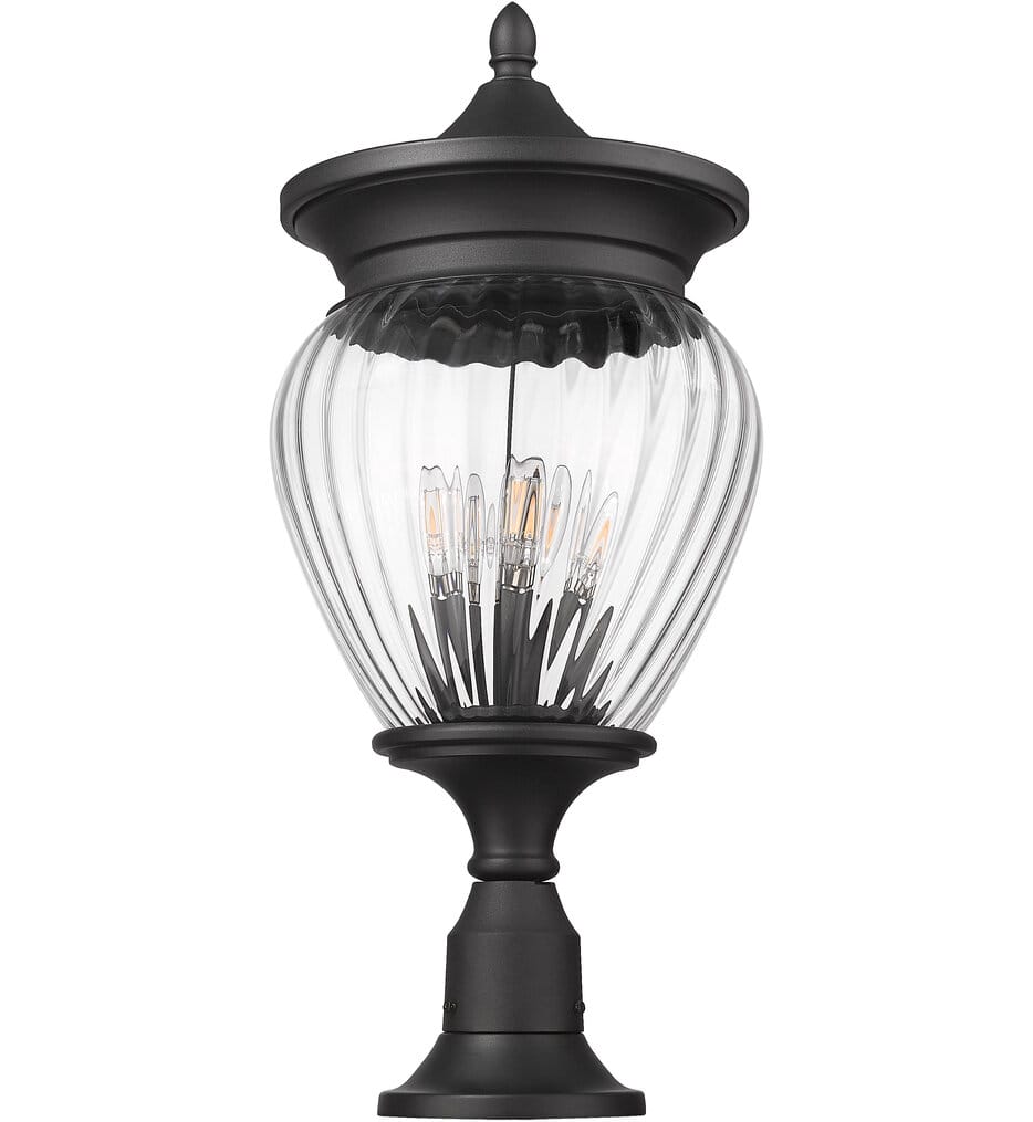 Z-Lite - 5016PHBR-553PM-BK - Davina 27.25" Outdoor Pier Mount