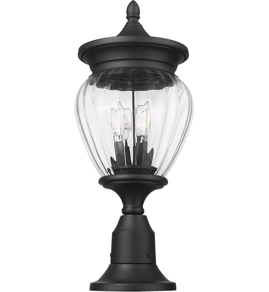 Z-Lite - 5016PHMR-553PM-BK - Davina 22.25" Outdoor Pier Mount