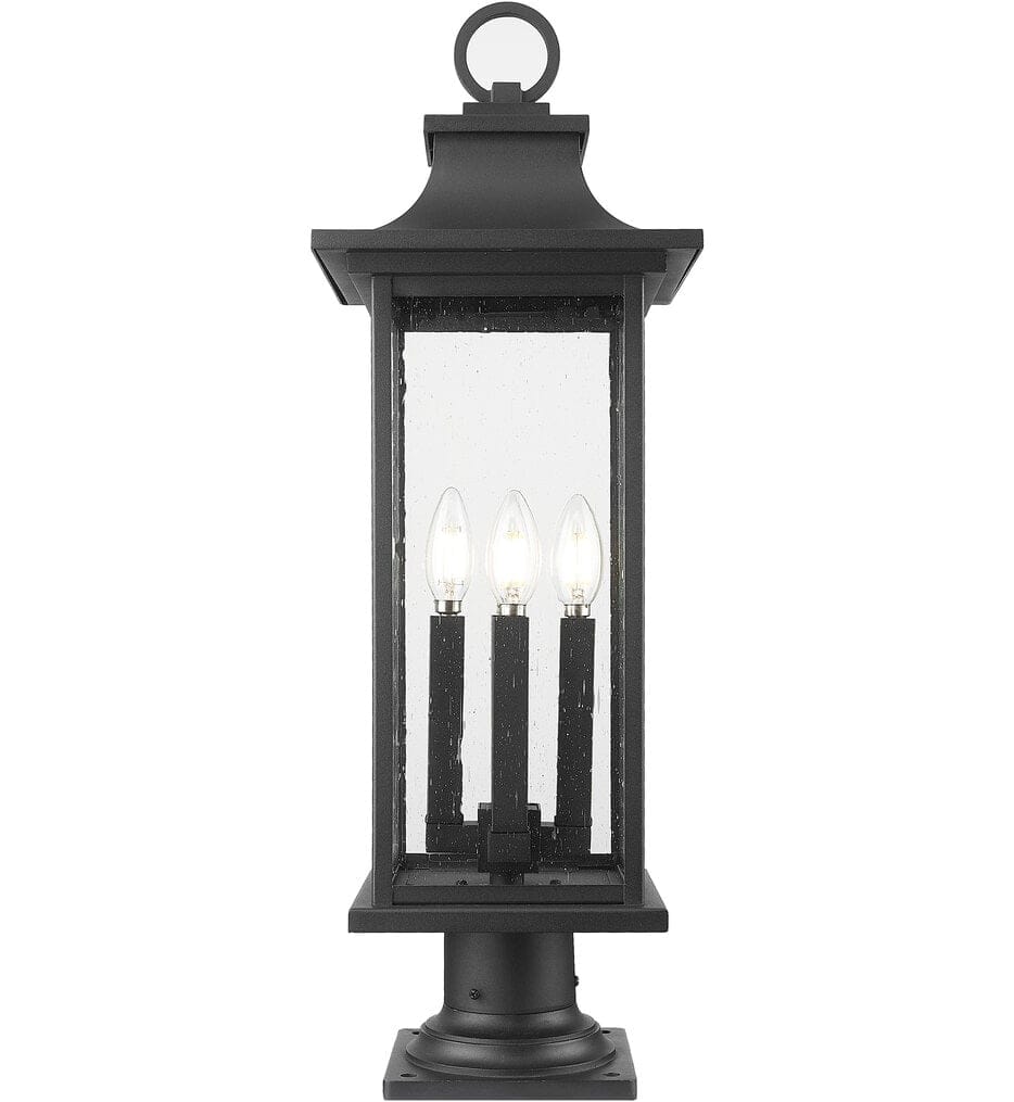 Z-Lite - 5017PHBR-533PM-BK - Tiberius 27.25" Outdoor Pier Mount Light