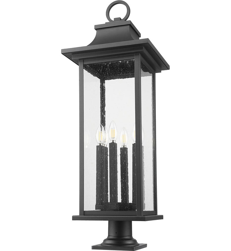 Z-Lite - 5017PHXLR-533PM-BK - Tiberius 36.75" Outdoor Pier Mount Light