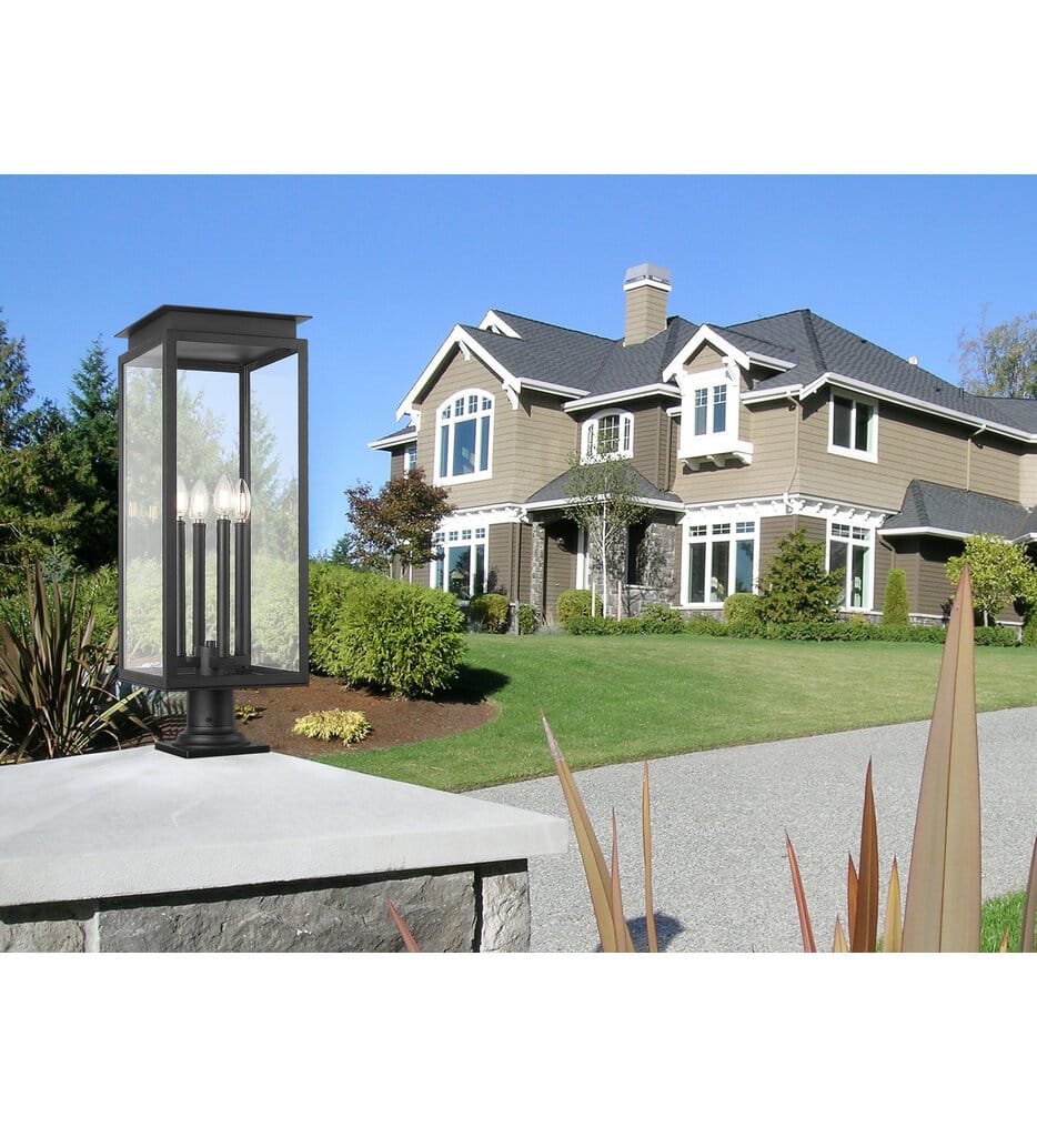 Z-Lite - 5018PHBR-533PM-BK - Nova 29.5" Outdoor Pier Mount Light