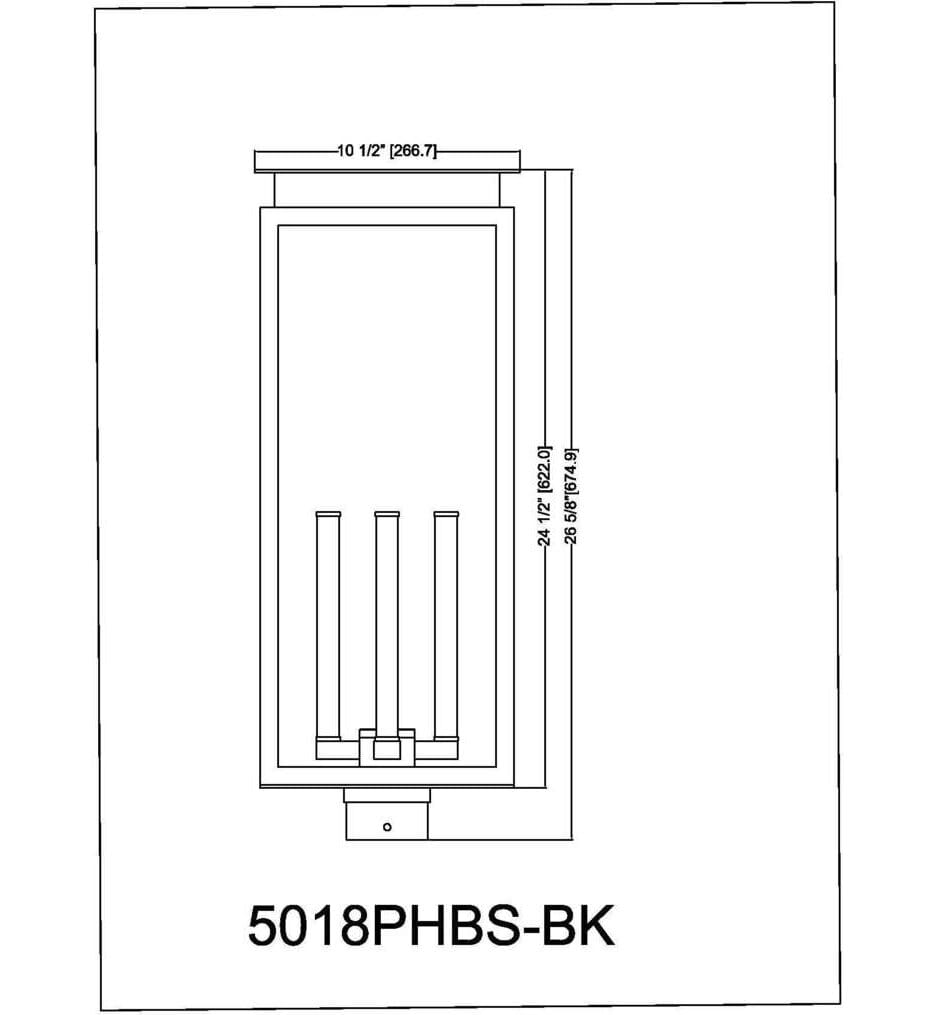 Z-Lite - 5018PHBS-BK - Nova 26.75" Outdoor Post Light
