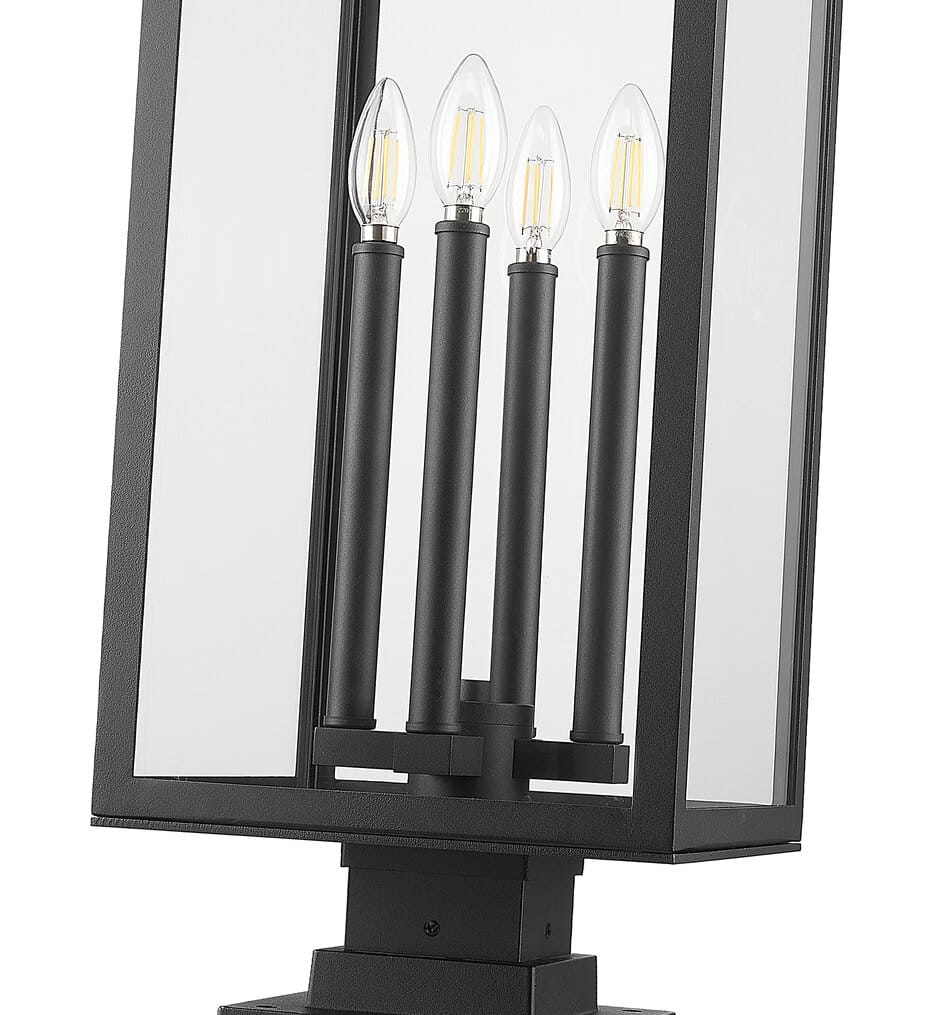 Z-Lite - 5018PHBS-SQPM-BK - Nova 29.25" Outdoor Pier Mount Light
