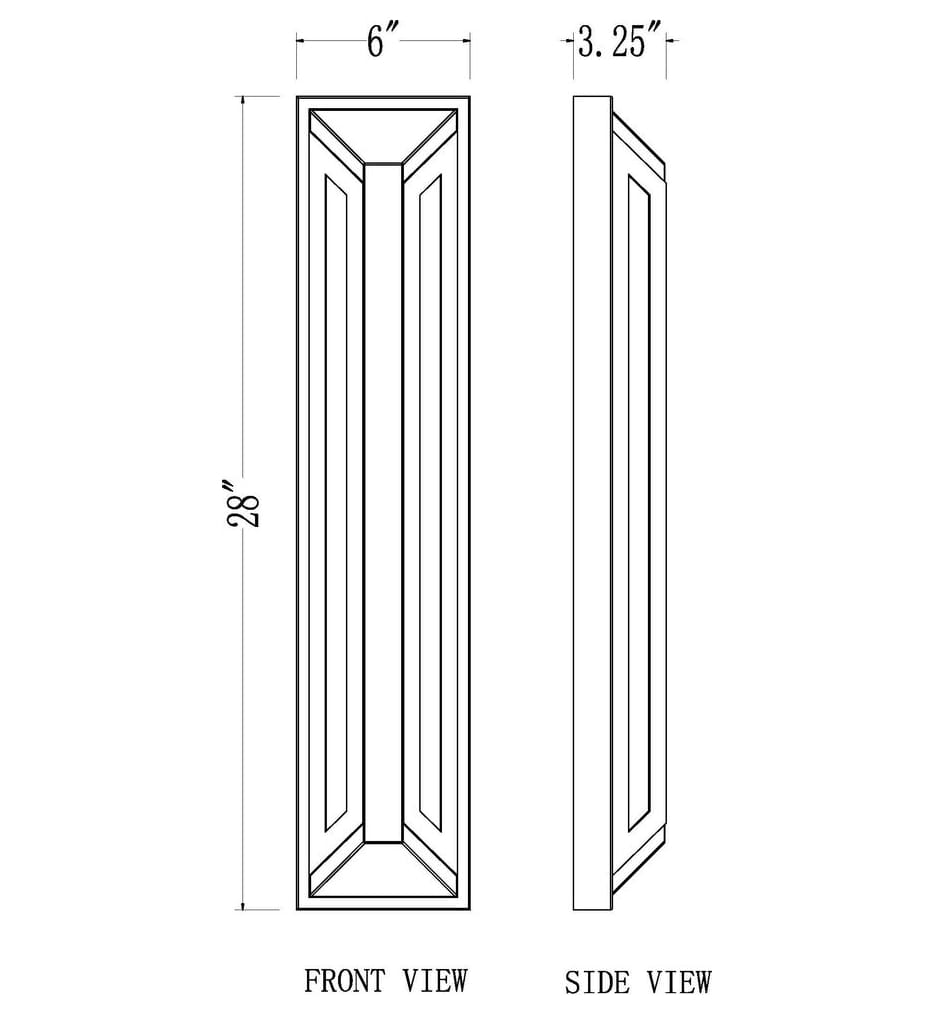 Z-Lite - 5028XL-BK-LED - Banff 28-inch Outdoor Wall Sconce