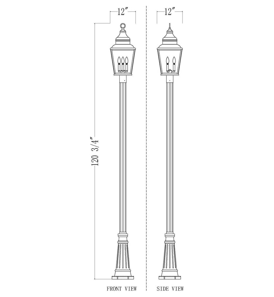 Z-Lite - 5029PHBR-519P-BK - Raphael 122-inch Outdoor Post Mounted Light