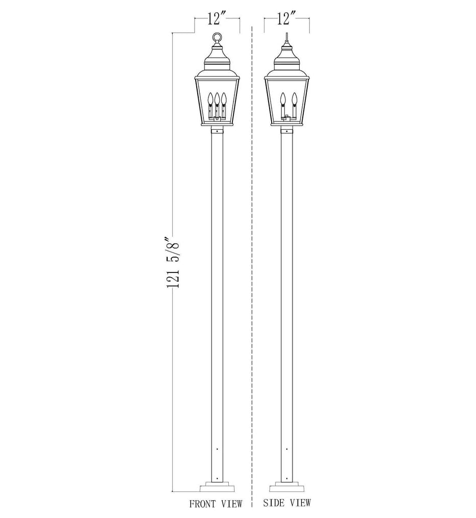 Z-Lite - 5029PHBS-536P-BK - Raphael 120.75-inch Outdoor Post Mounted Light