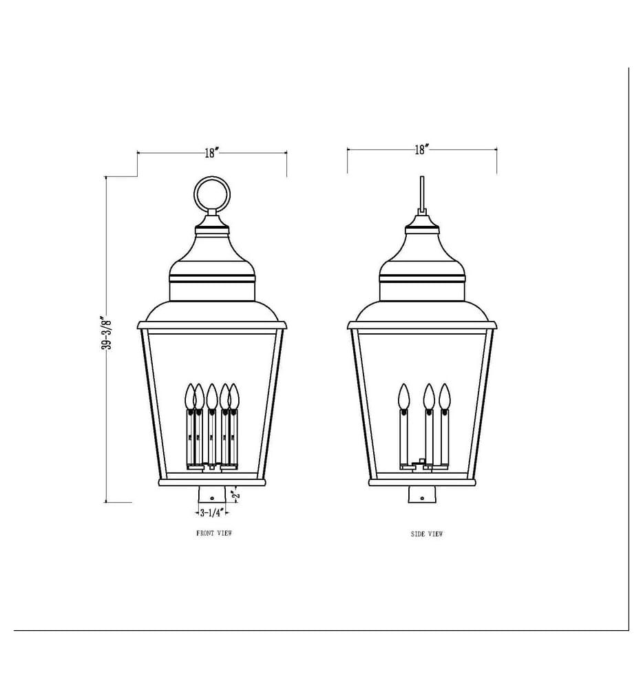 Z-Lite - 5029PHXXLS-BK - Raphael 39.5-inch Outdoor Post Mount Light