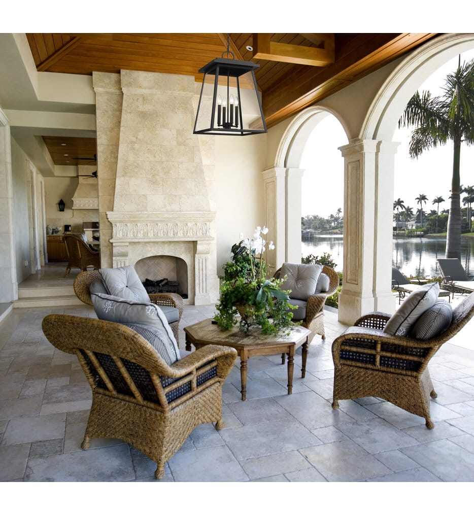 Z-Lite - 521CHXL-BK - Broughton 15.75" Outdoor Pendant