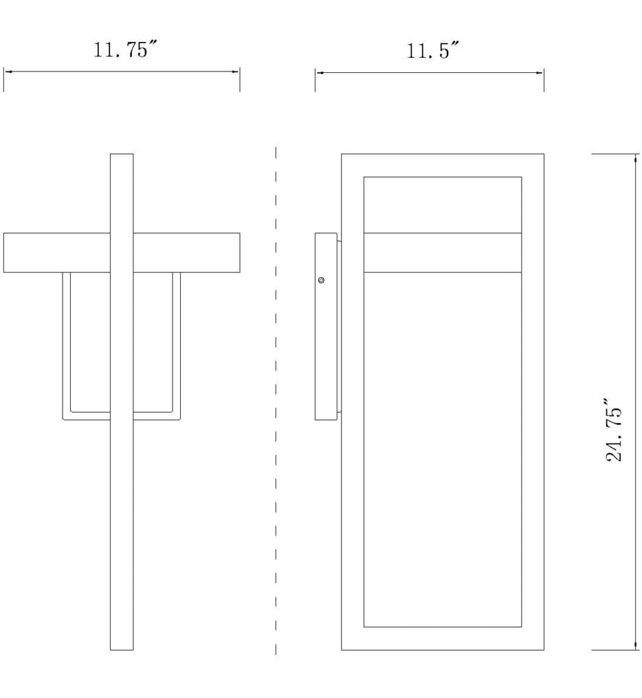 Z-Lite - 566XL-BK-LED - Luttrel 25" Outdoor Wall Sconce
