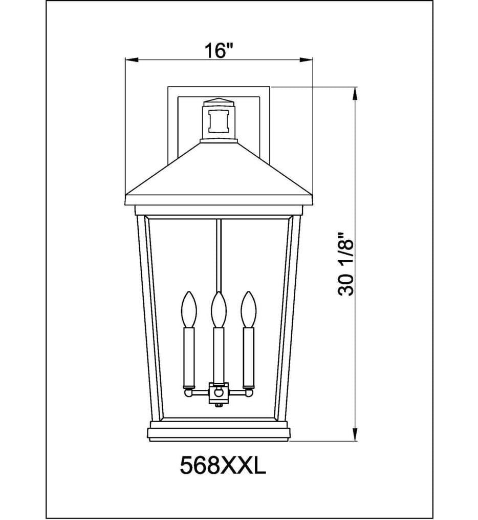 Z-Lite - 568XXL-BK - Beacon 30.25" Outdoor Wall Sconce