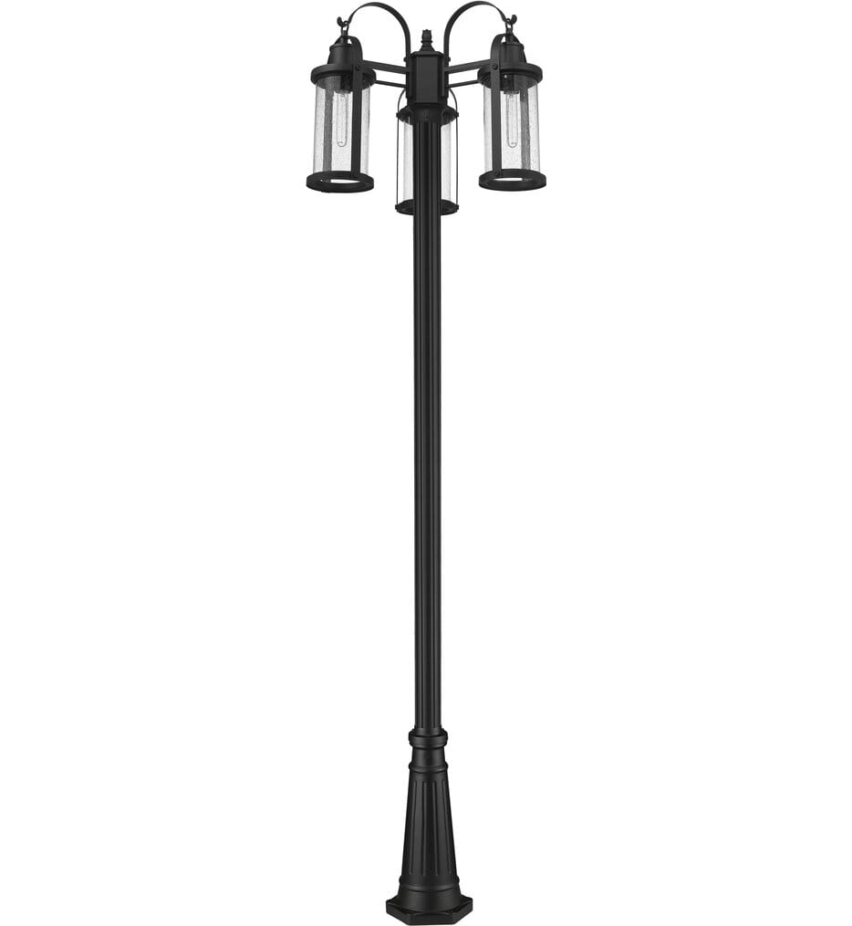 Z-Lite - 569MP3-519P-BK - Roundhouse 114.5" Outdoor Post Light