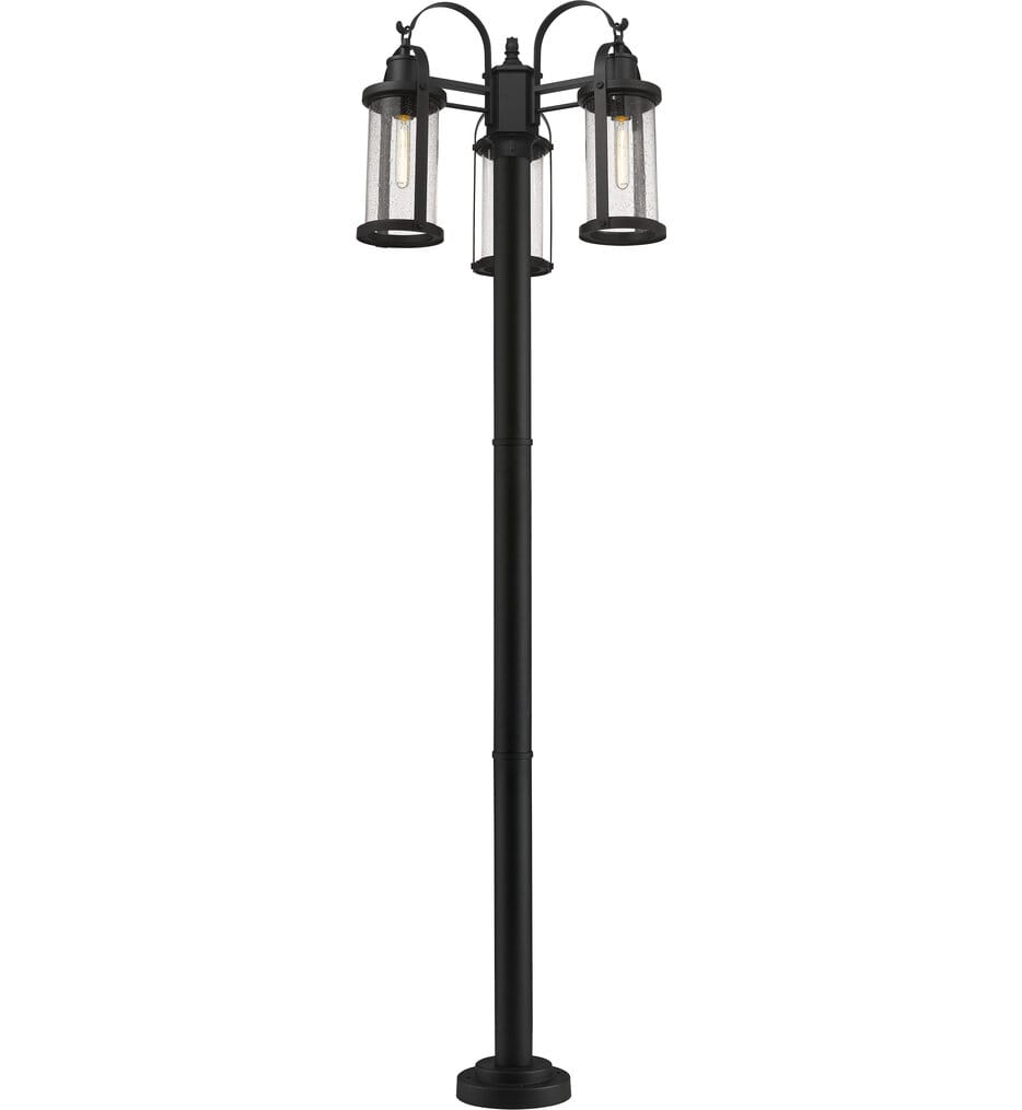 Z-Lite - 569MP3-567P-BK - Roundhouse 94.25" Outdoor Post Light