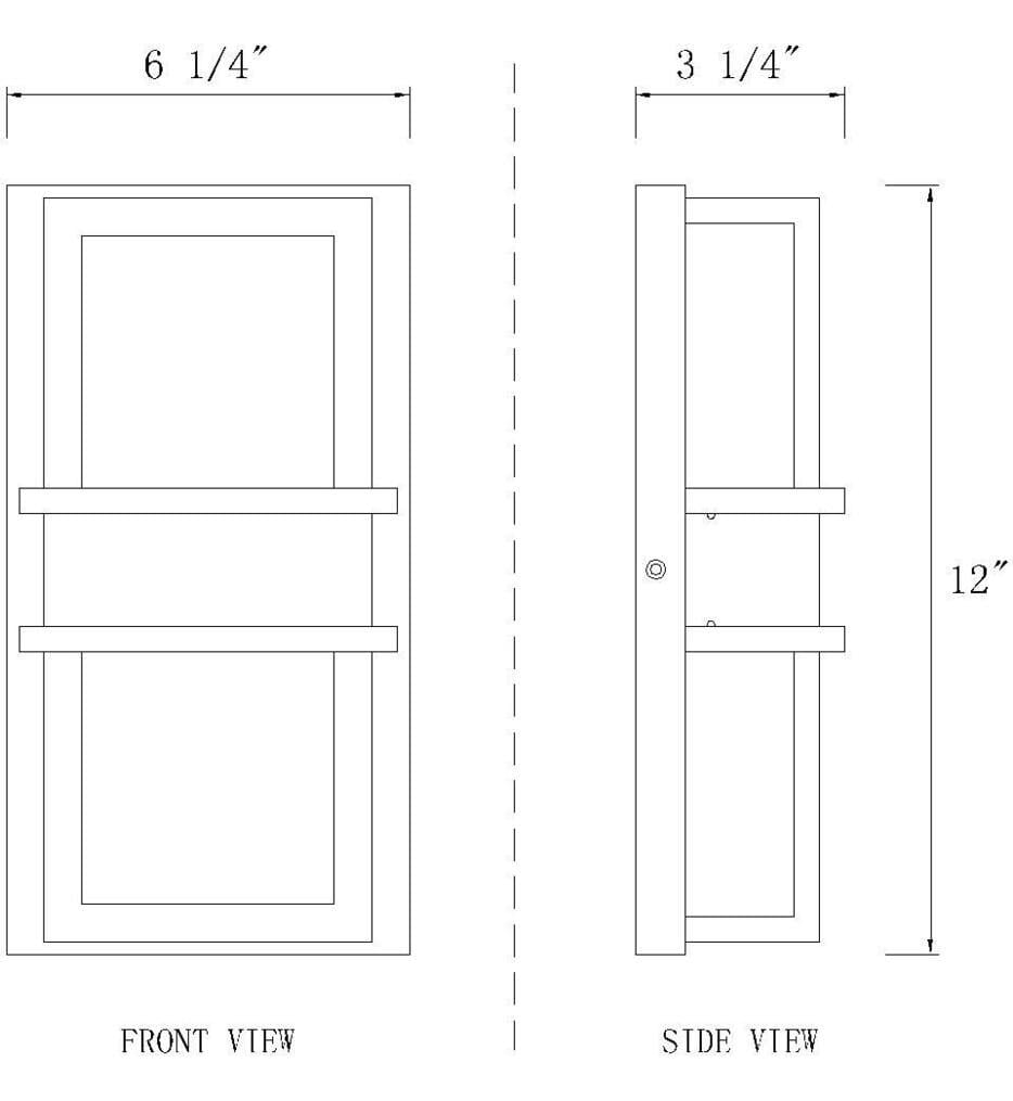 Z-Lite - 577S-BK-LED - Eclipse 12" Outdoor Wall Sconce