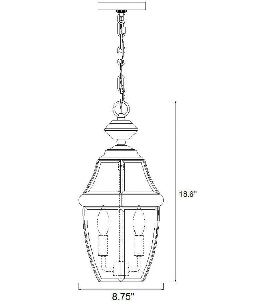 Z-Lite - 580CHM-BK - Westover 10" Outdoor Pendant