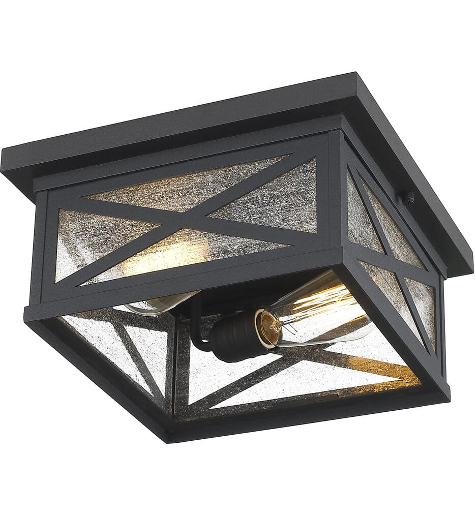 Z-Lite - 583F-BK - Brookside 12" Outdoor Flush Mount