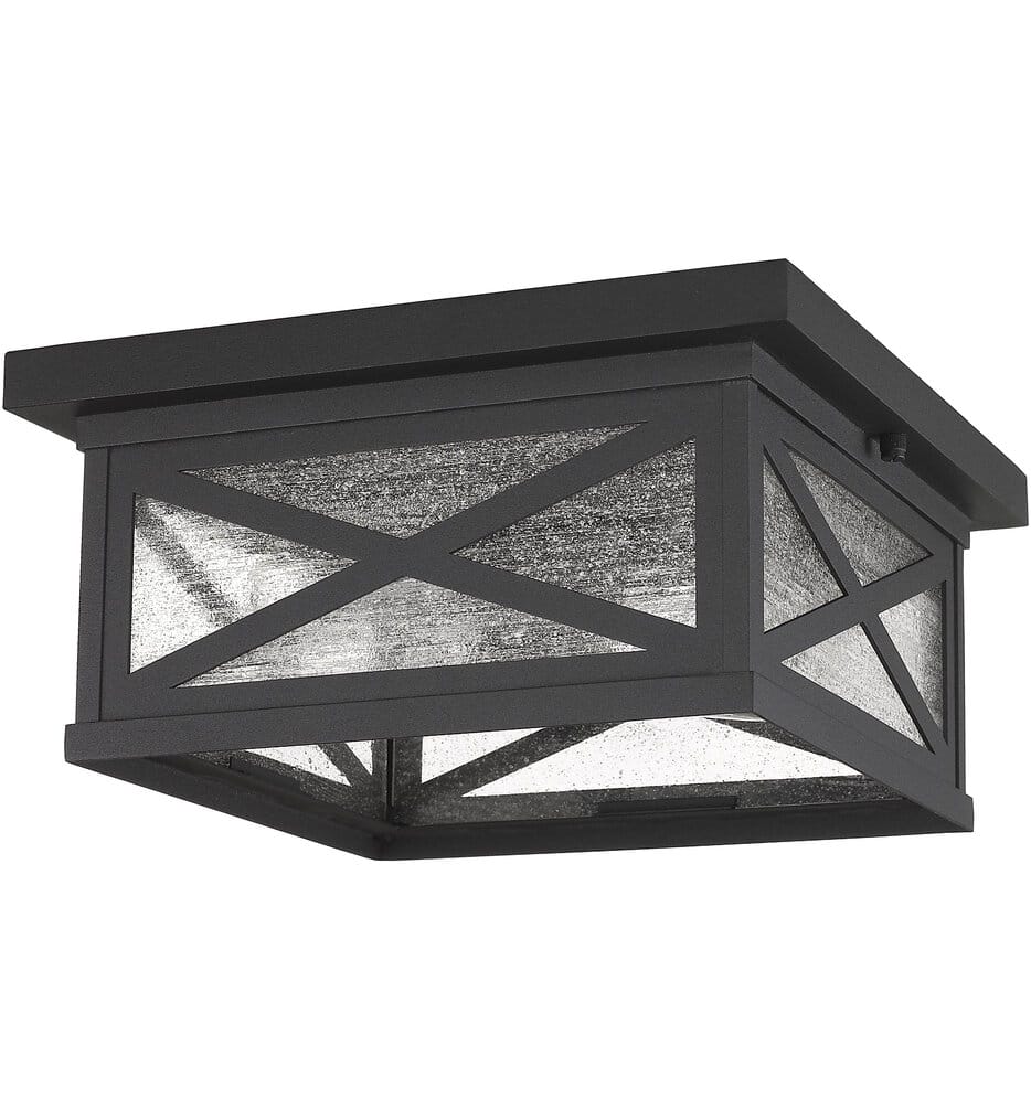 Z-Lite - 583F-BK - Brookside 12" Outdoor Flush Mount