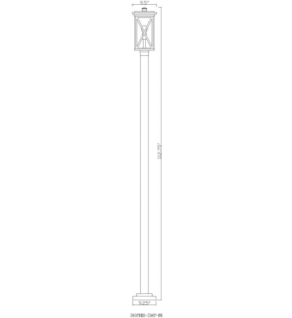 Z-Lite - 583PHBS-536P-BK - Brookside 112.75" Outdoor Post Light