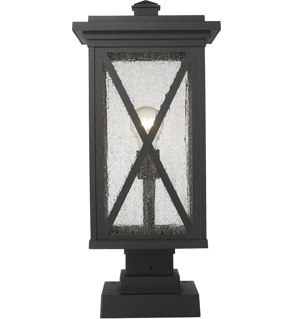 Z-Lite - 583PHBS-SQPM-BK - Brookside 21.25" Outdoor Pier Mount