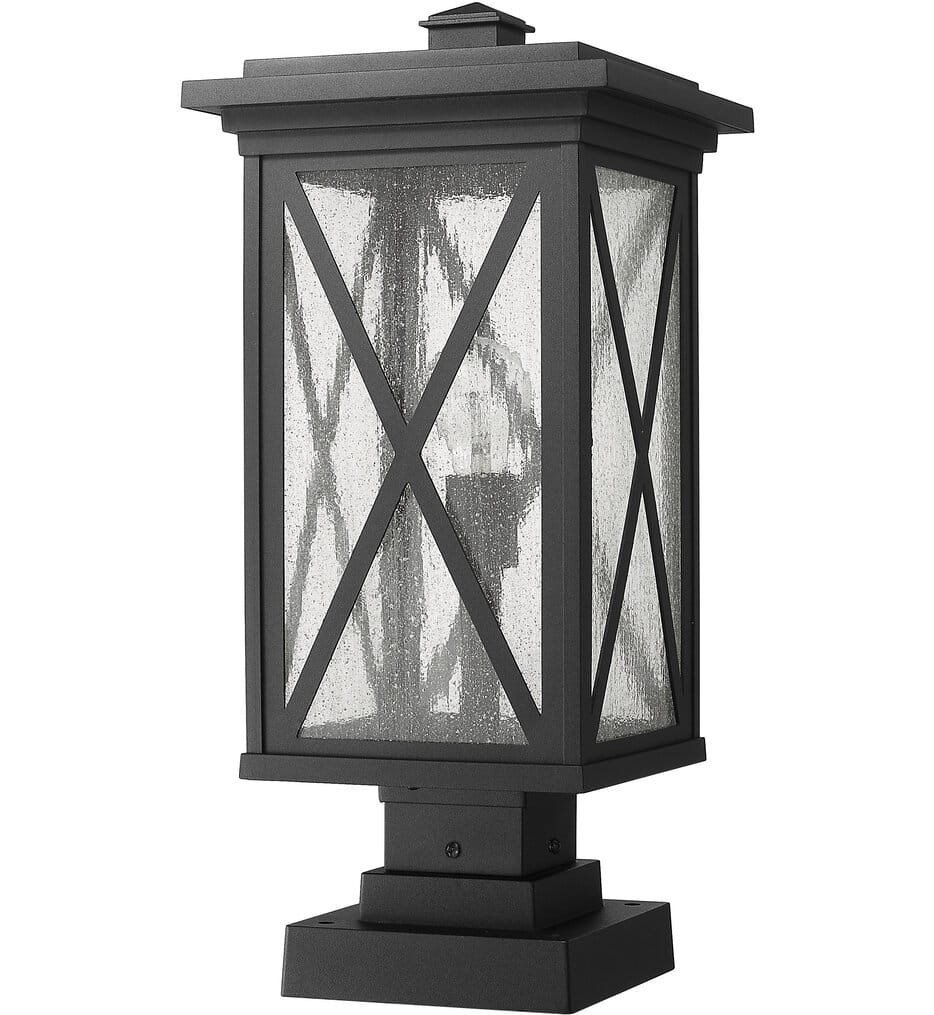 Z-Lite - 583PHBS-SQPM-BK - Brookside 21.25" Outdoor Pier Mount