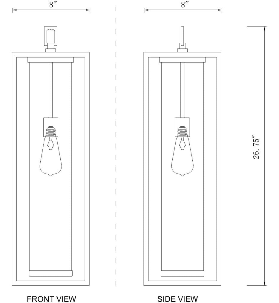 Z-Lite - Dunbroch 8" Outdoor Pendant