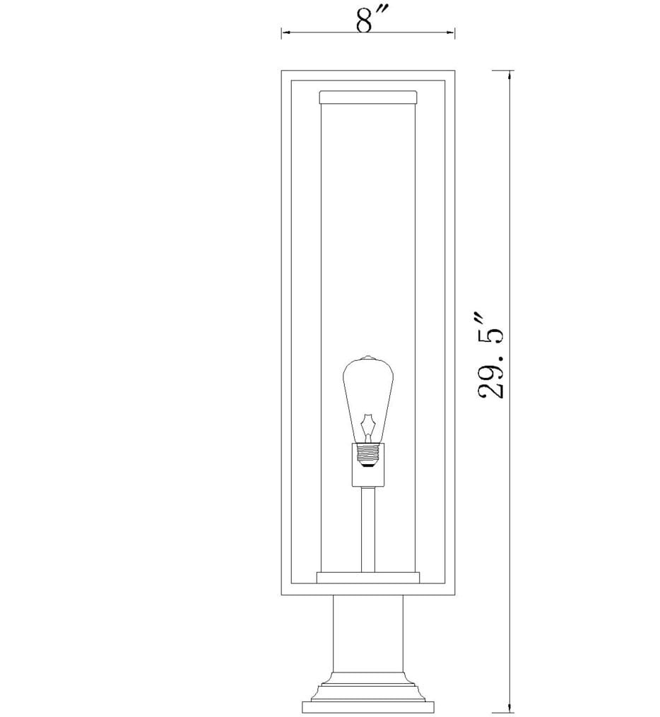 Z-Lite - Dunbroch 29.75" Outdoor Pier Mount