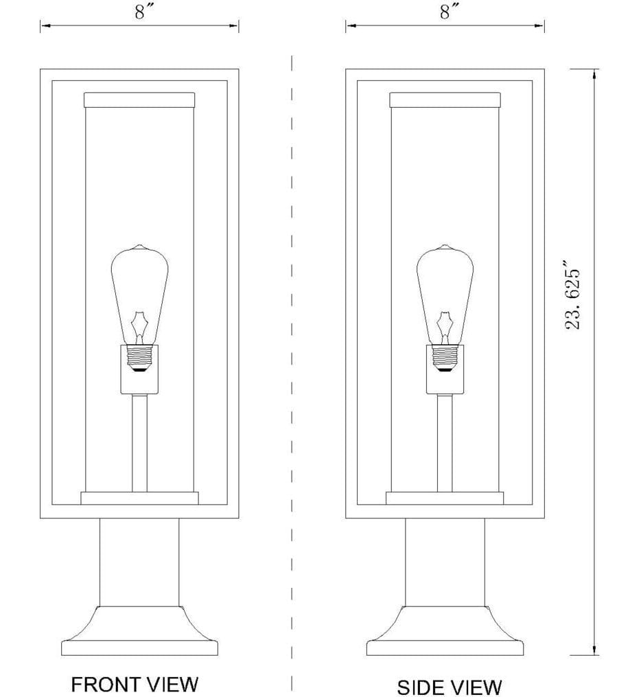 Z-Lite - Dunbroch 23.75" Outdoor Pier Mount