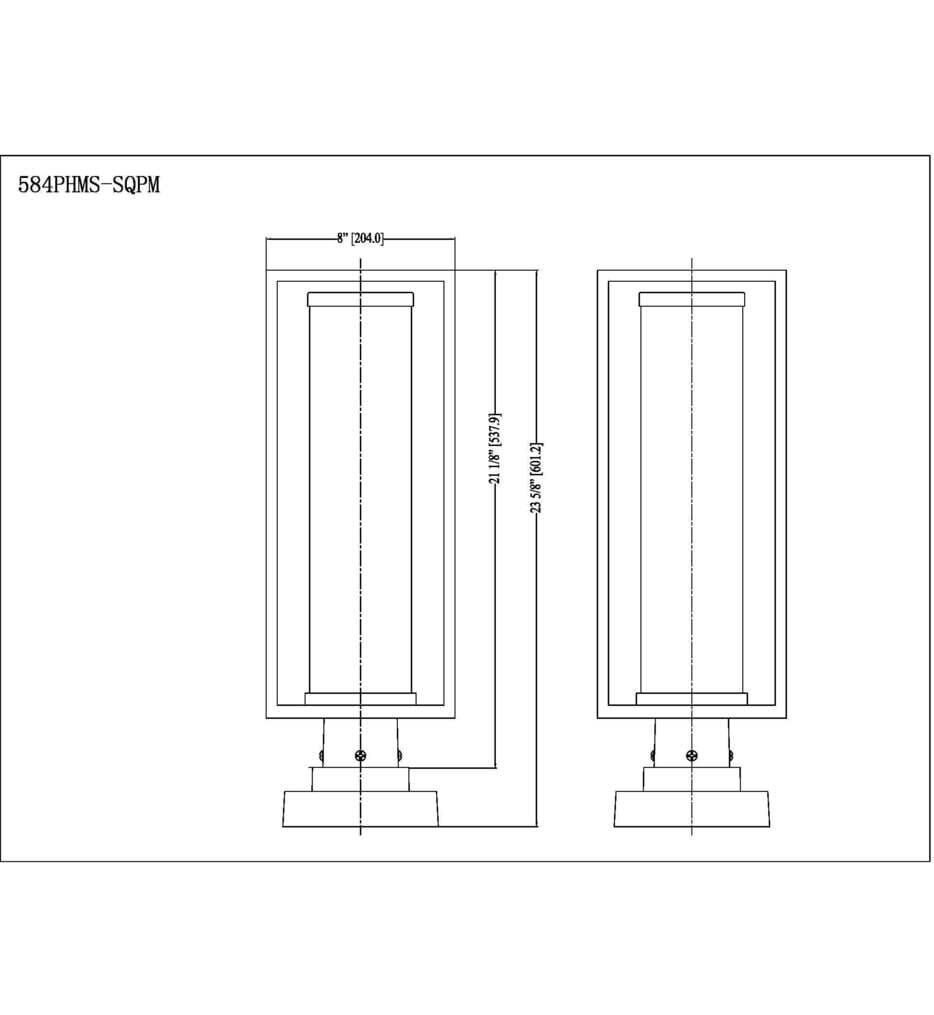 Z-Lite - Dunbroch 22.75" Outdoor Pier Mount