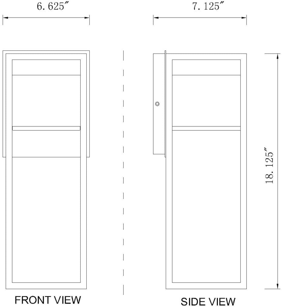 Z-Lite - 585M-BK-LED - Barwick 18.25" Outdoor Wall Sconce