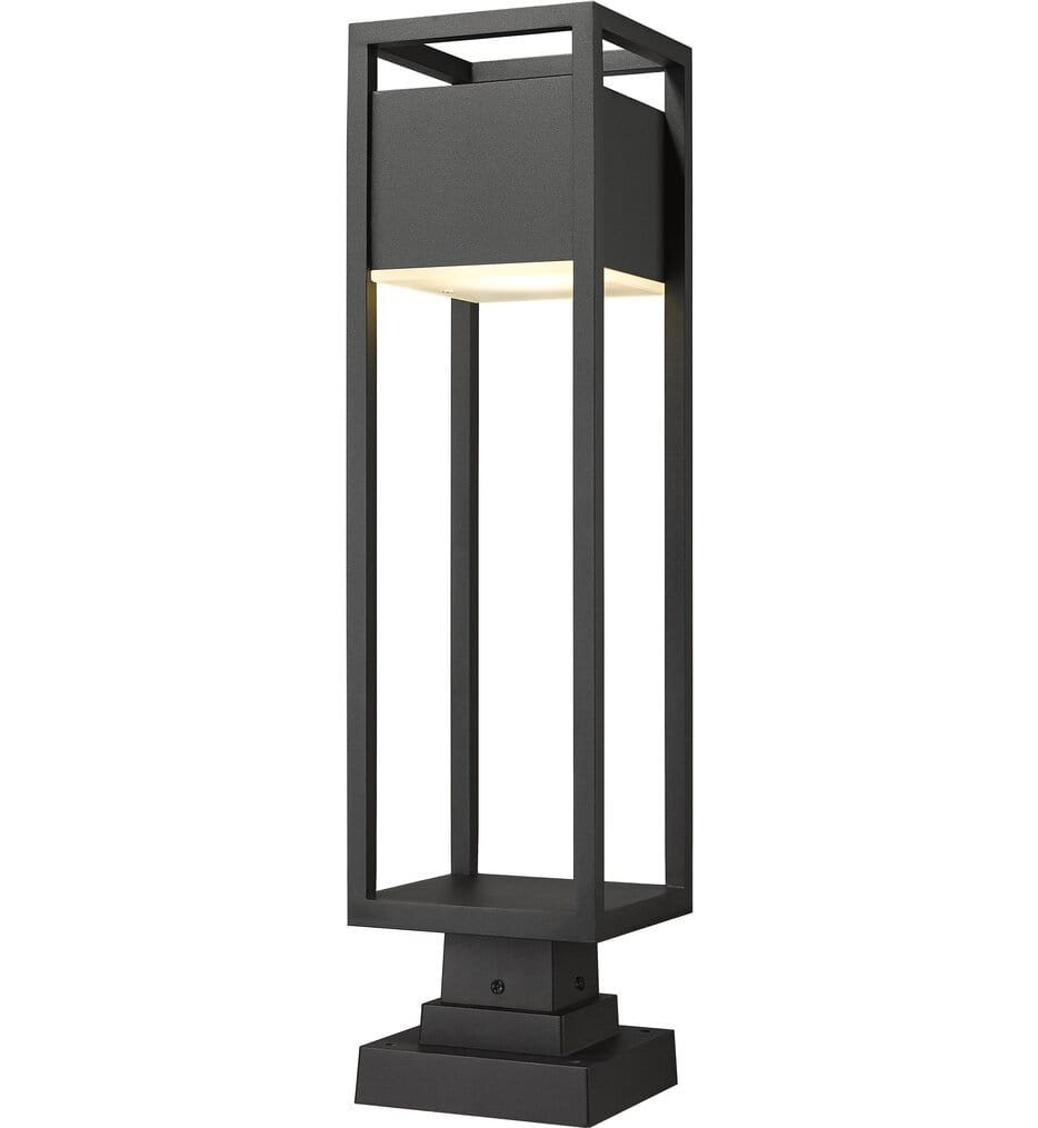 Z-Lite - 585PHBS-SQPM-BK-LED - Barwick 28.25" Outdoor Pier Mount