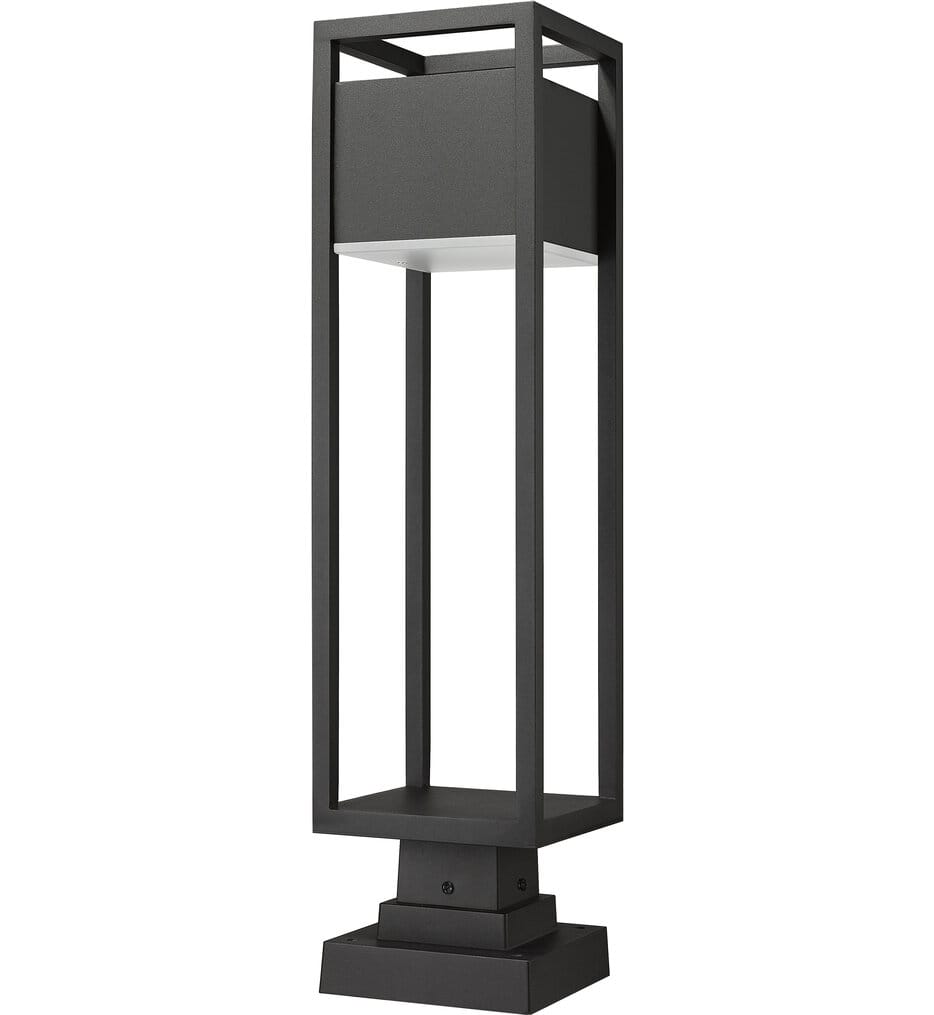 Z-Lite - 585PHBS-SQPM-BK-LED - Barwick 28.25" Outdoor Pier Mount