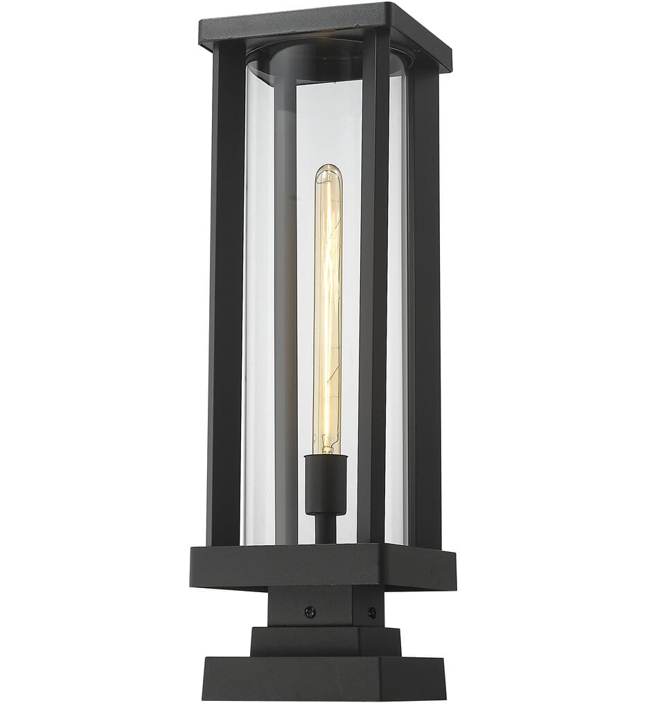 Z-Lite - 586PHBS-SQPM-BK - Glenwood 22.5" Outdoor Pier Mount