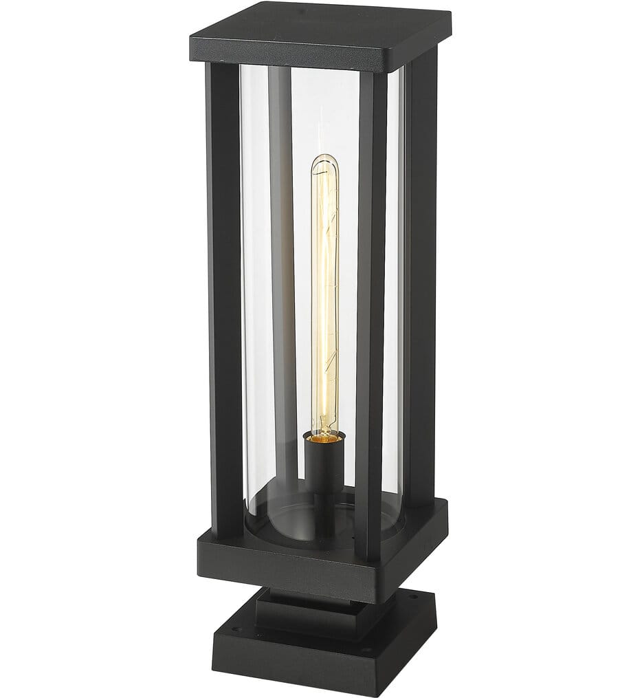 Z-Lite - 586PHBS-SQPM-BK - Glenwood 22.5" Outdoor Pier Mount