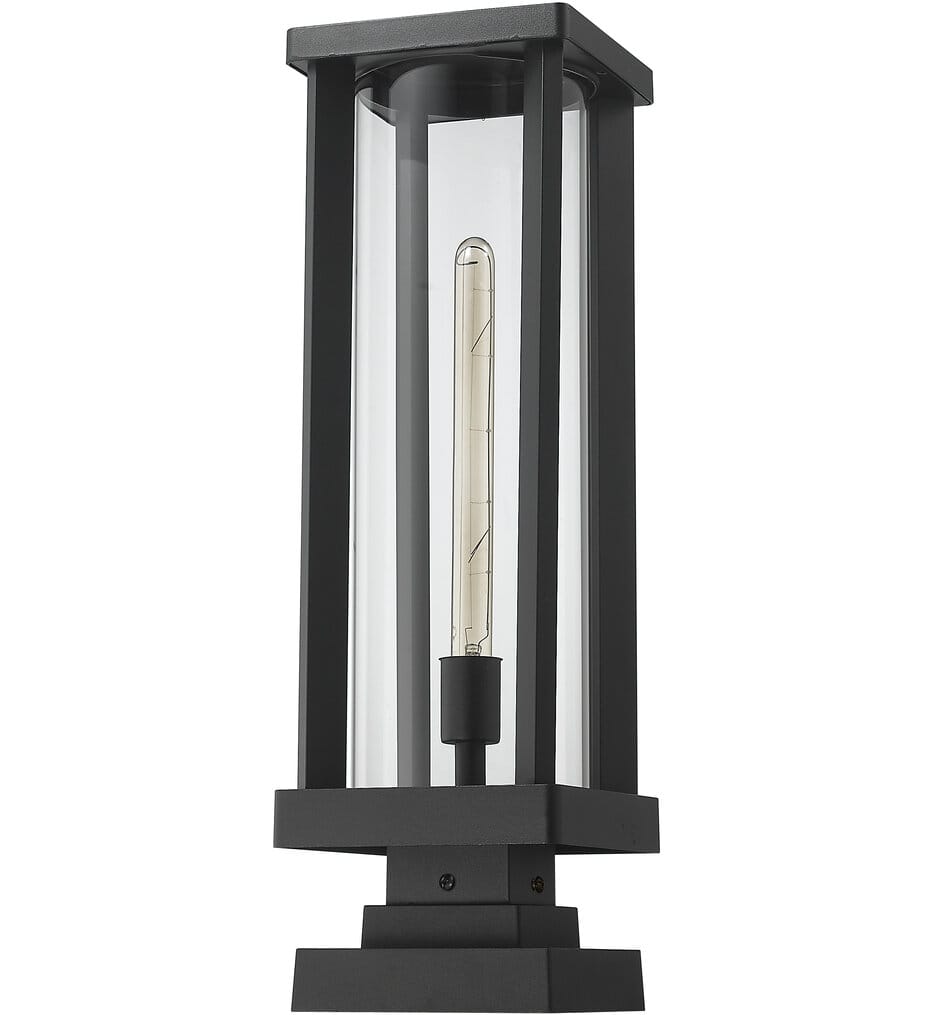 Z-Lite - 586PHBS-SQPM-BK - Glenwood 22.5" Outdoor Pier Mount