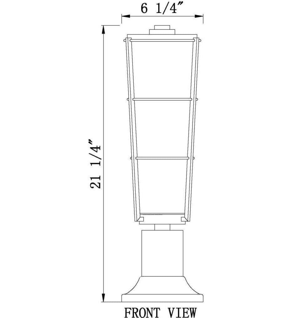 Z-Lite - 591PHB-553PM-BK - Helix 22" Outdoor Pier Mount