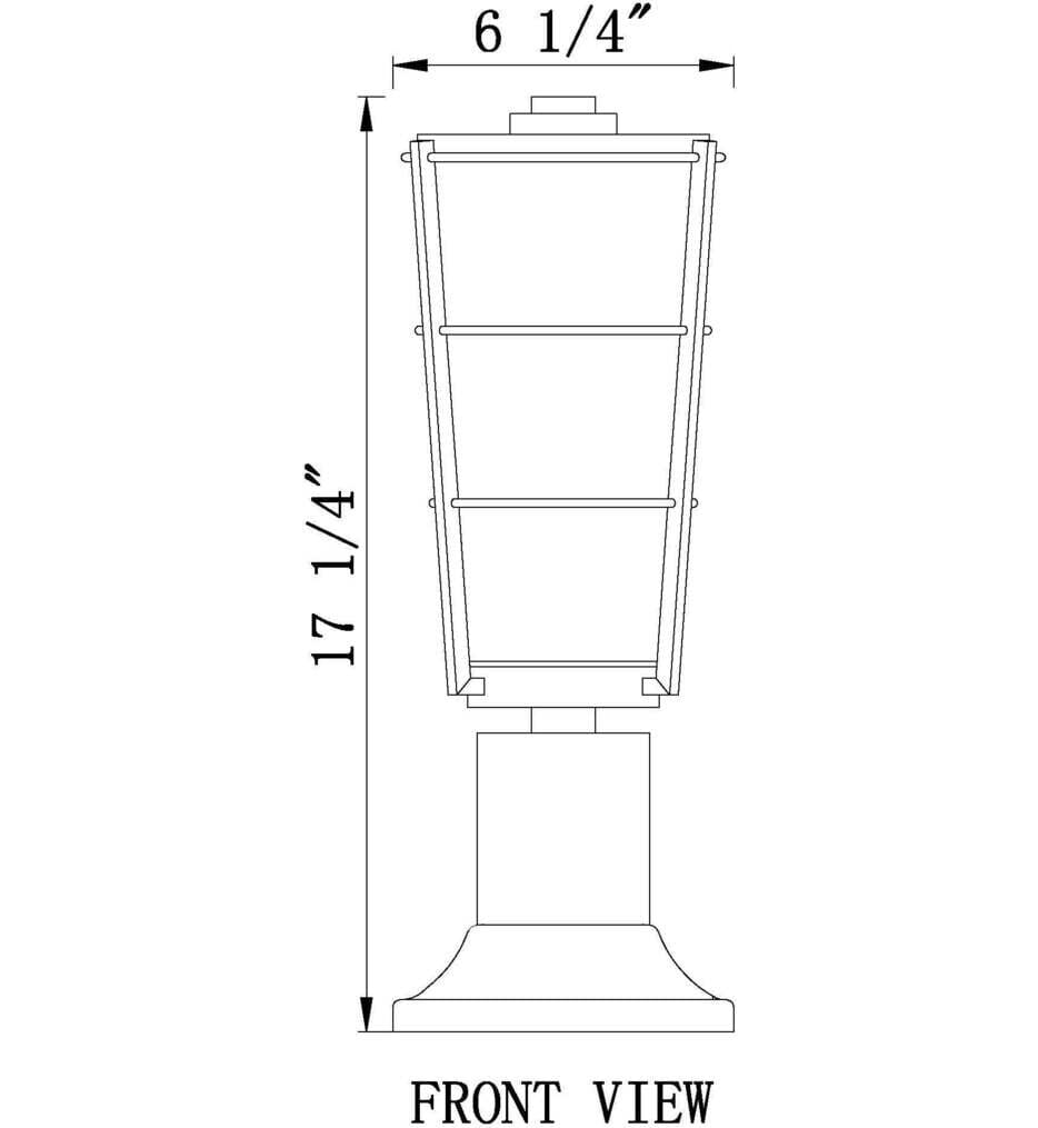 Z-Lite - 591PHM-553PM-BK - Helix 18" Outdoor Pier Mount
