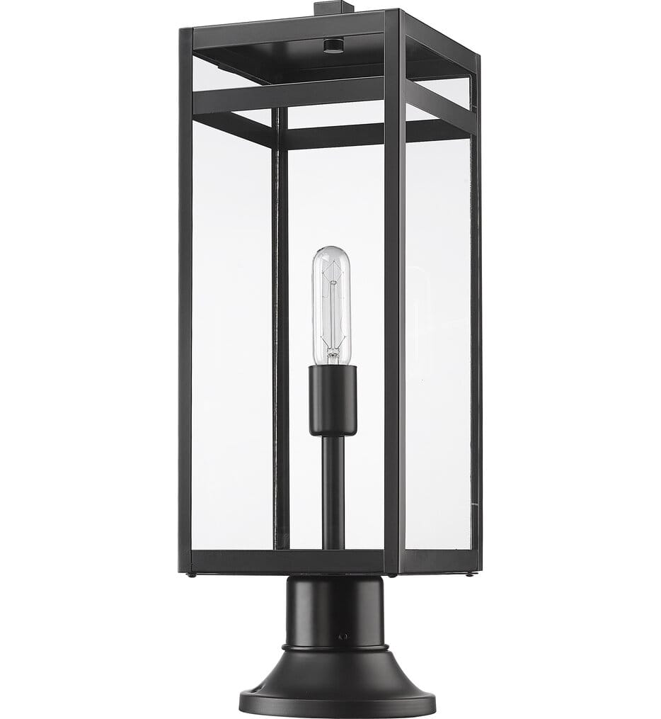 Z-Lite - 596PHBR-553PM-BK - Nuri 23.5" Outdoor Pier Mount