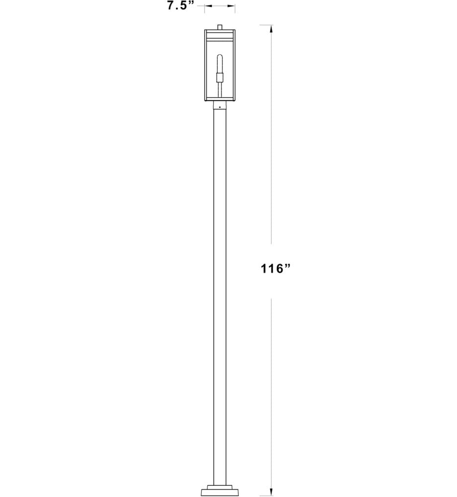Z-Lite - 596PHBS-536P-BK - Nuri 115" Outdoor Post Light