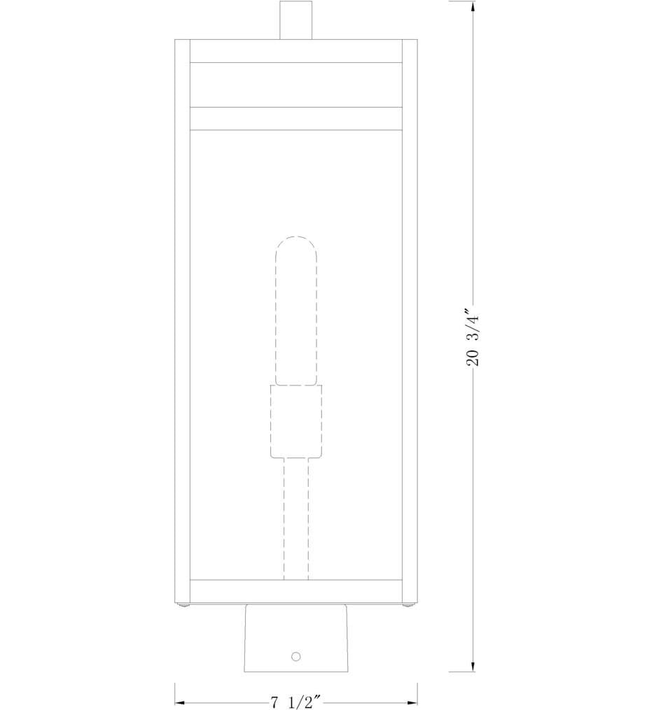 Z-Lite - 596PHBS-BK - Nuri 21" Outdoor Post Mount