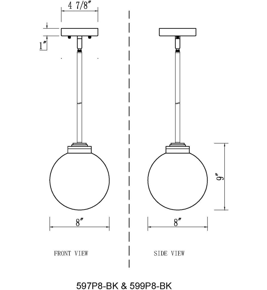 Z-Lite - Laurent 8" Outdoor Pendant