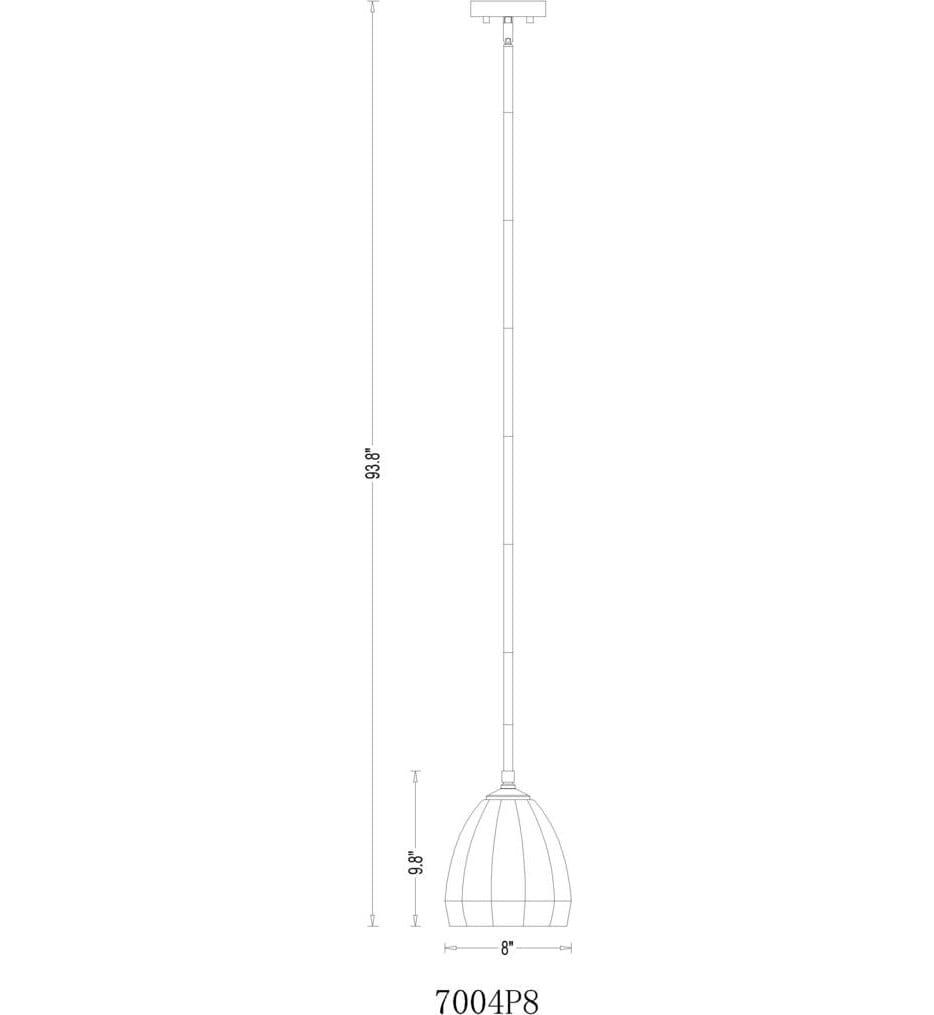 Z-Lite - 7004P8-MB - Oren 8" Pendant