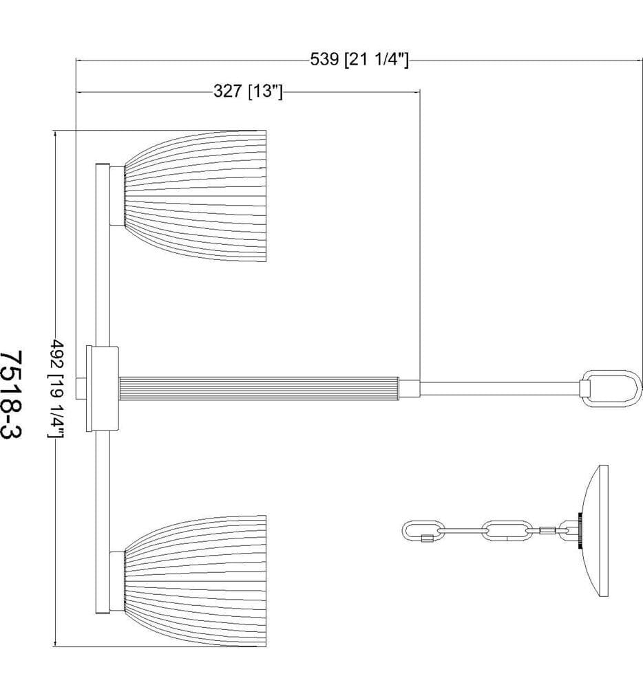 Z-Lite - 7518-3MGLD - Naya 19.25" Chandelier