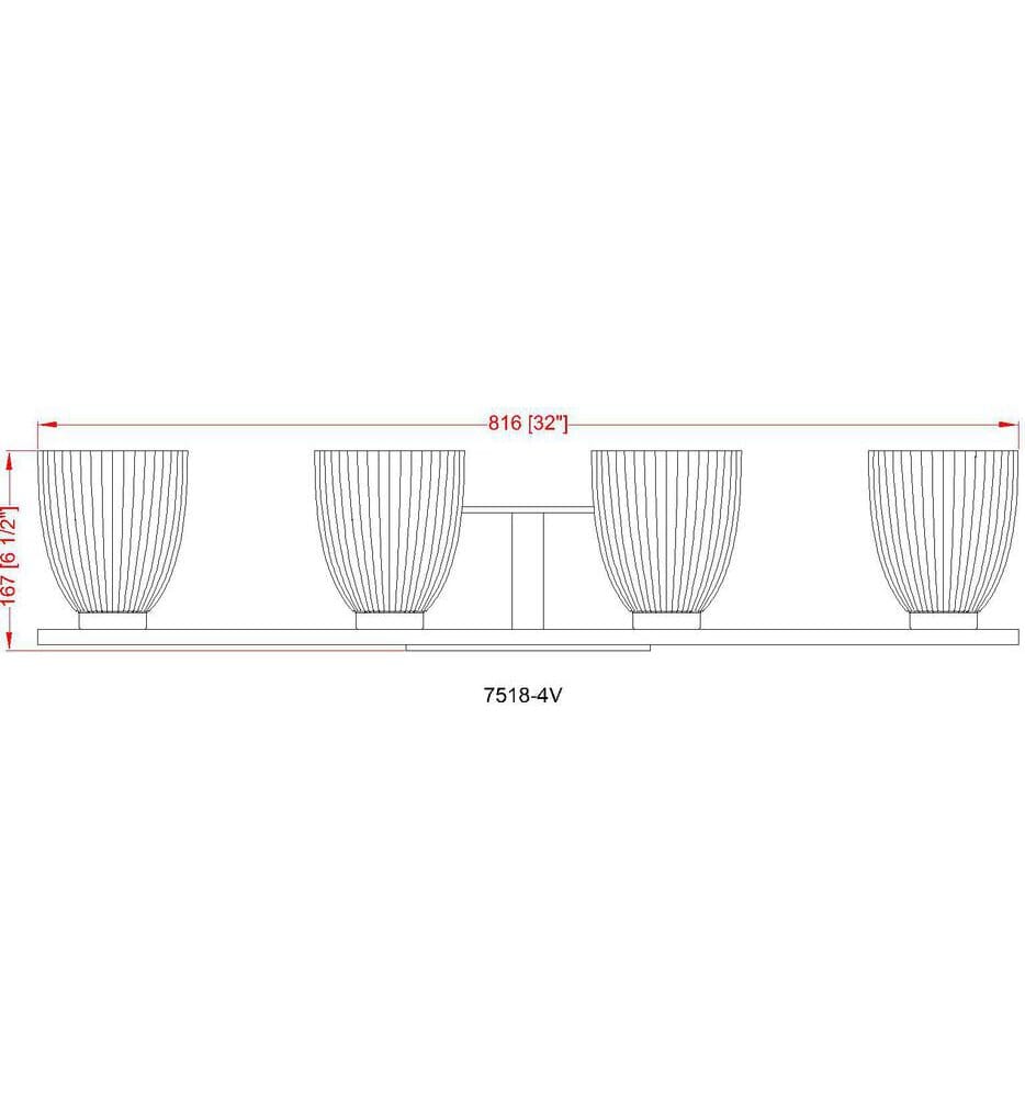 Z-Lite - 7518-4V-BN - Naya 32" Bath Vanity Light