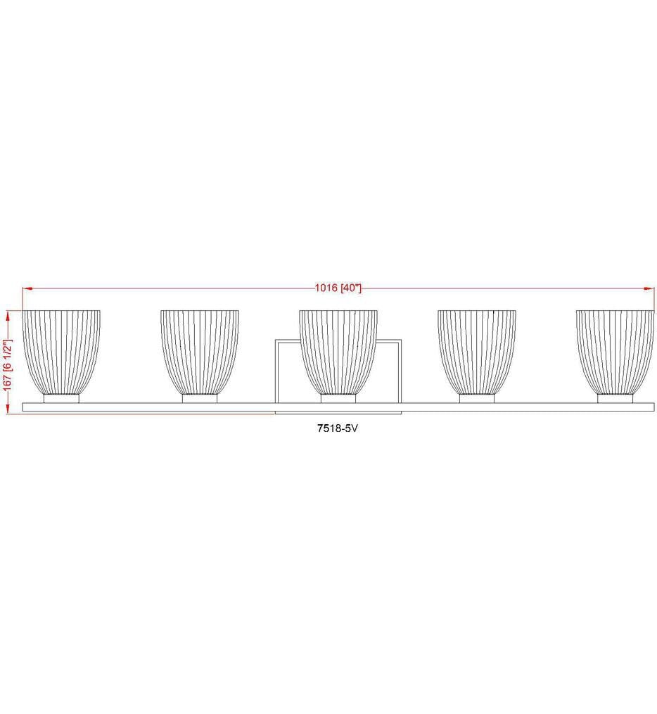 Z-Lite - 7518-5V-CH - Naya 40" Bath Vanity Light