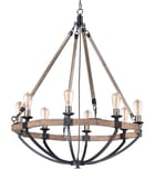 Maxim Lighting - 20338WOBZ - Lodge 38" Chandelier by Maxim Lighting