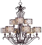 Maxim Lighting - 21156WHUB - Mondrian 34" Chandelier by Maxim Lighting